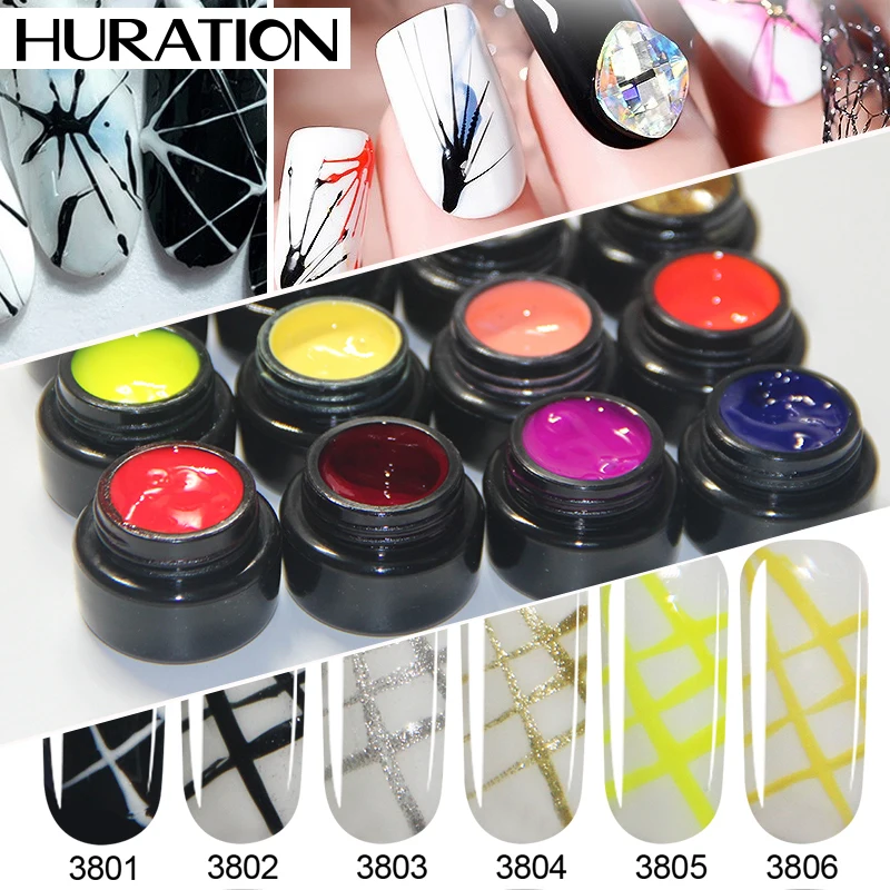 

Painted glue New 5ml Wire Drawing Nail Gel Paint Spider Painted LED UV Gel Nail Varnish Nails Design New Painted Gel Varnish
