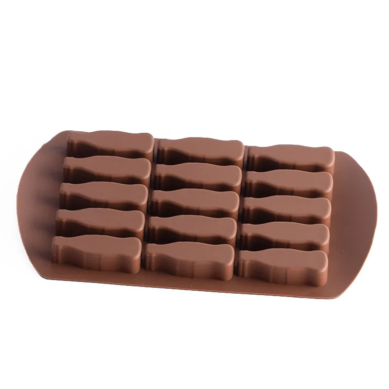 

New Arrival 15 Creative Cola Bottle Shape Silicone Cake Chocolate Mold Bakeware Tools Polymer Clay Molds CM046