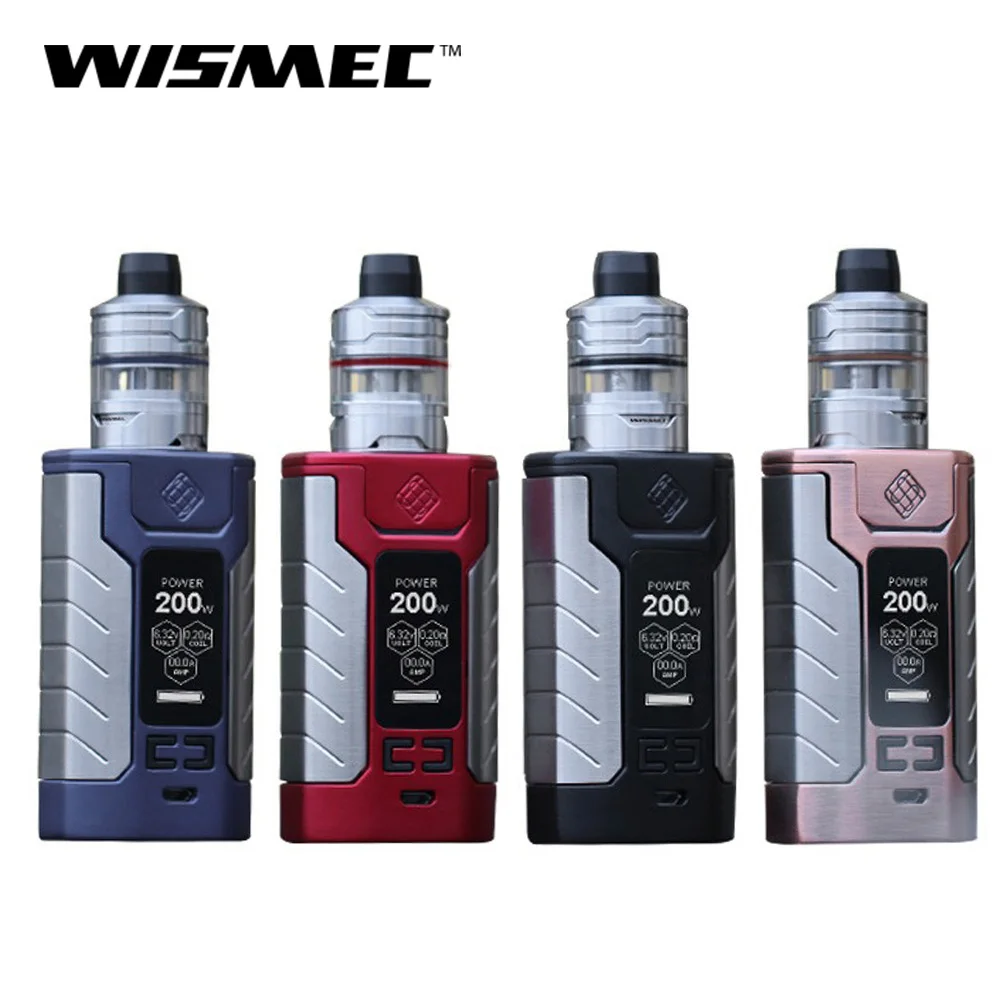 

New Arrival Original Wismec SINUOUS FJ200 Kit Built-in 4600mAh Battery 2ml Atomizer Replacement 4ml Tank Vape Kit E-Cigarette