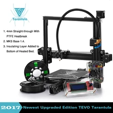 Newest Tevo Tarantula 3d printer reprap prusa I3 DIY 3D Printer Kit with Auto levelling & Dual and Flex Extruder Large bed