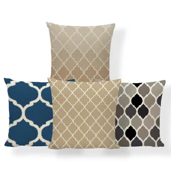 

Geometry Quatrefoil Cushion Covers Cross Yellow Pillow Nordic Style Floor Presents Throw Cushion Covers 45Cm Polyester Gorgeous