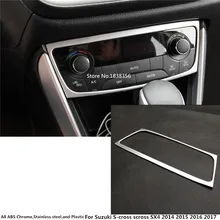 Per Suzuki S-cross di SX4 2014 2015 2016 auto ABS cromato temperatura della Console aria condizionata interruttore Del Volume trim telaio pannello della lampada 1 pcs