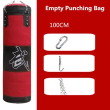 100 см Training Фитнес ММА Бокс сумка крючком Висячие Сако де boxe Kick Fight сумка Sand удар Пробивание мешок с песком