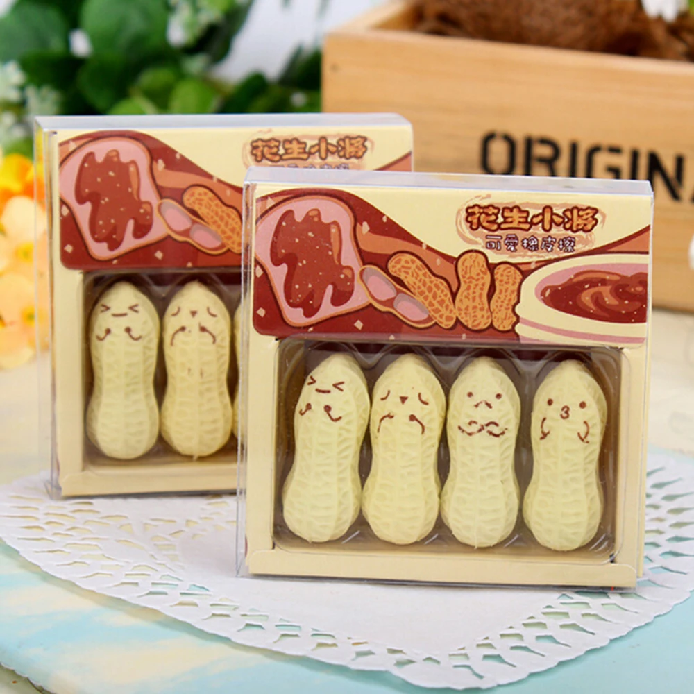 Cartoon Peanut Correction Product Rubber Eraser Non toxic Papeleria