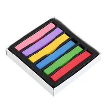 6 цветов/набор Мел по всему миру окрашивание волос цветной мелок для волос карандаш 6 цветов заколки для волос Персонализация «сделай сам» инструменты для красоты волос