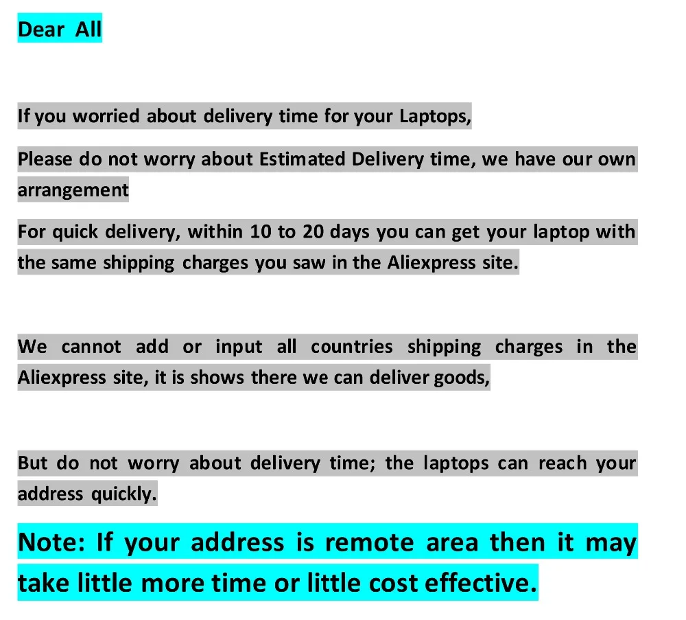 Delivery notice(1)