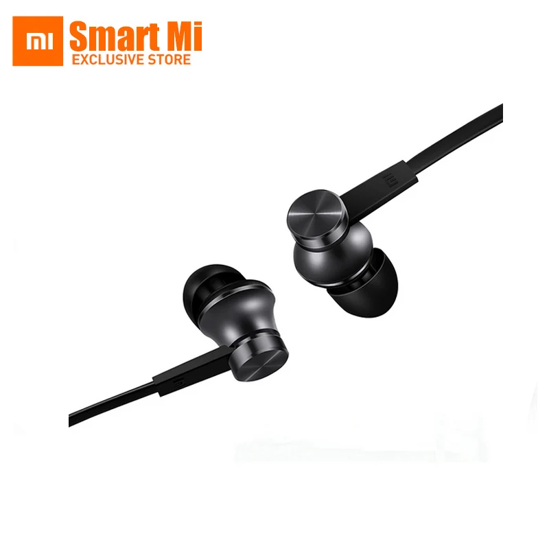 

100% Xiaomi Piston Earphones Basic In-Ear With Microphone Mic Built In Handsfree Wired Control 1.25m Cord For Redmi Smartphone