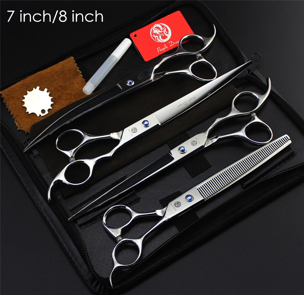Professional Pet Grooming Scissors Set 7" 8" Pet Scissors Hair Cutting