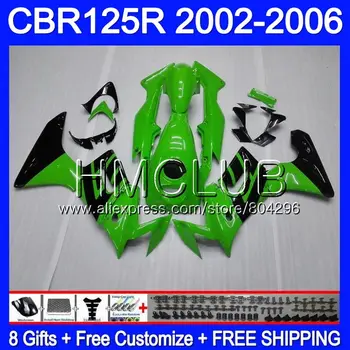 

Body+Tank For HONDA 125CC CBR125RR CBR125R 02 03 04 05 06 75HM14 CBR-125R CBR 125R 2002 2003 2004 2005 2006 Fairing Green black