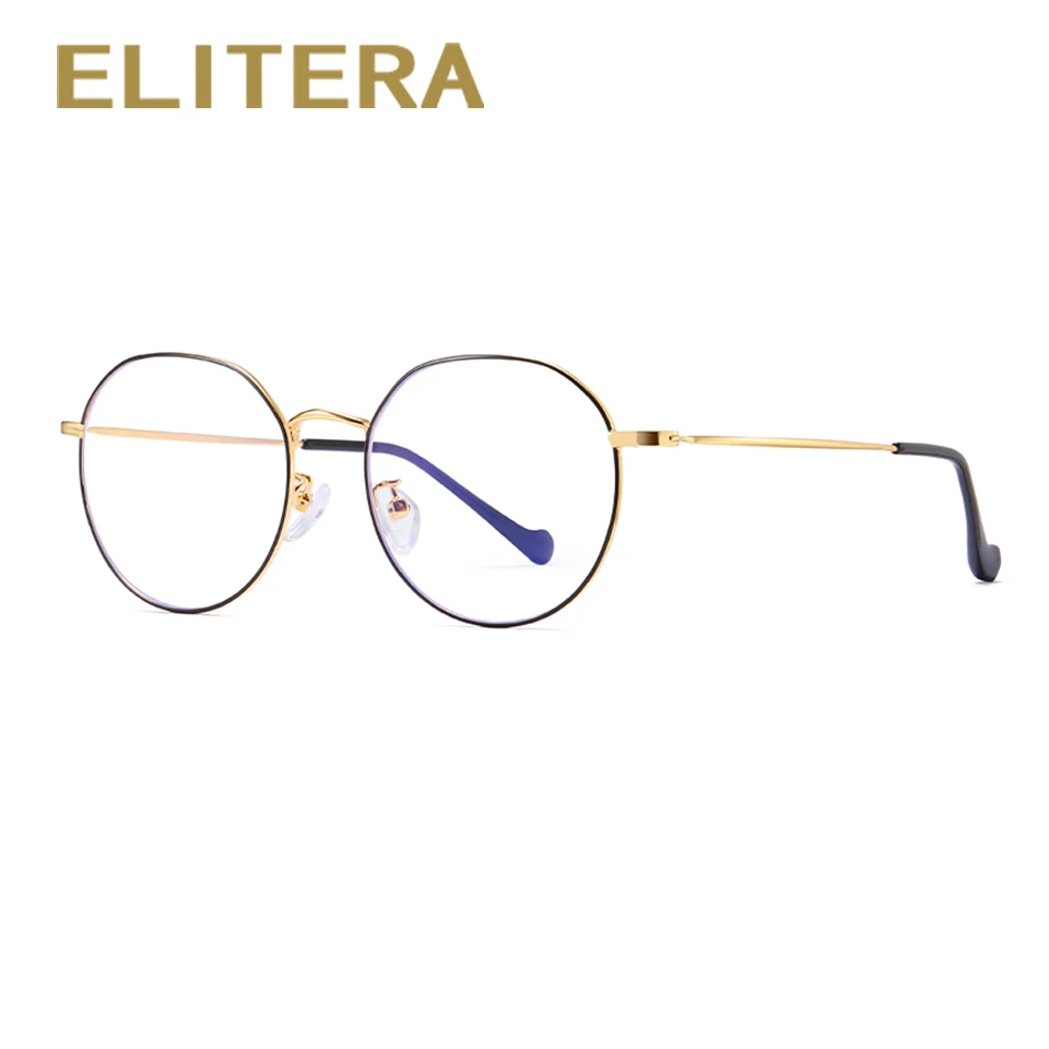 

ELITERA Men Round Glasses Frames Spectacles Women Metal Frame Clear Glasses Optical Frame Transparent Eyeglasses