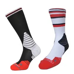 Носки Чикаго баскетбольные носки Для мужчин Терри анти-трения Компрессионные носки Черный, красный, белый цвета Michael JD Родман Роза партия