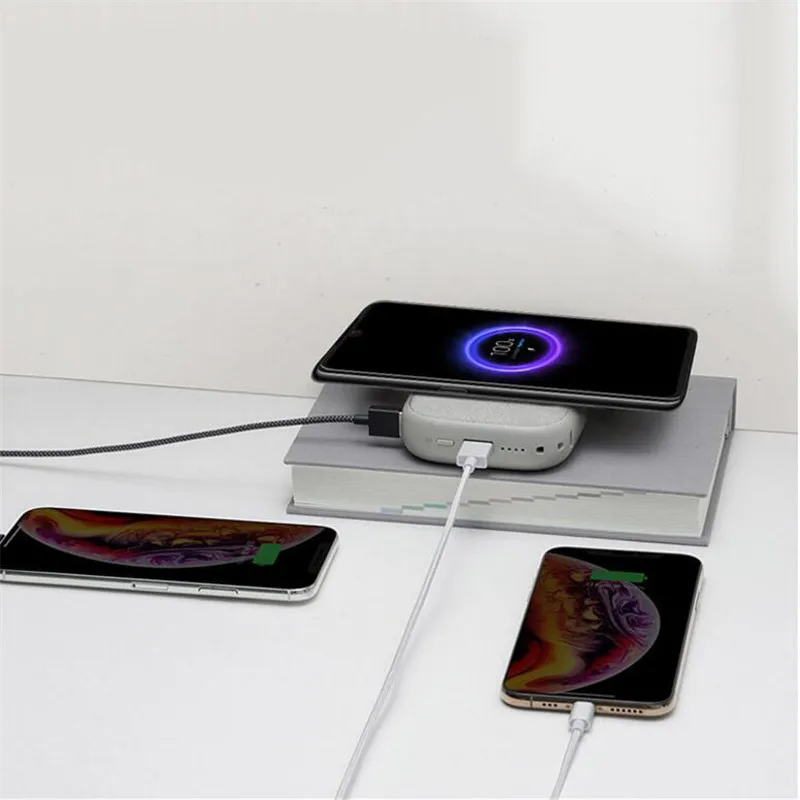 Новейший Внешний аккумулятор Youpin SOLOVE 10000 мАч беспроводной двойной USB быстрая