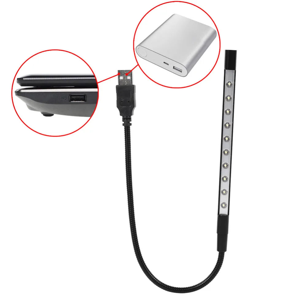 5 В USB светодиодный фонарь для чтения лампа гибкий мини для ноутбука ПК Компьютерная клавиатура высокого качества
