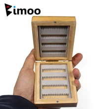 Bimoo маленький бамбуковый ящик для рыболовной ловли, Nymph, чехол для ловли нахлыстом, Подарочный чехол с двусторонним карманом, чехлы для нахлыстом 98 мм X 70 мм X 30 мм
