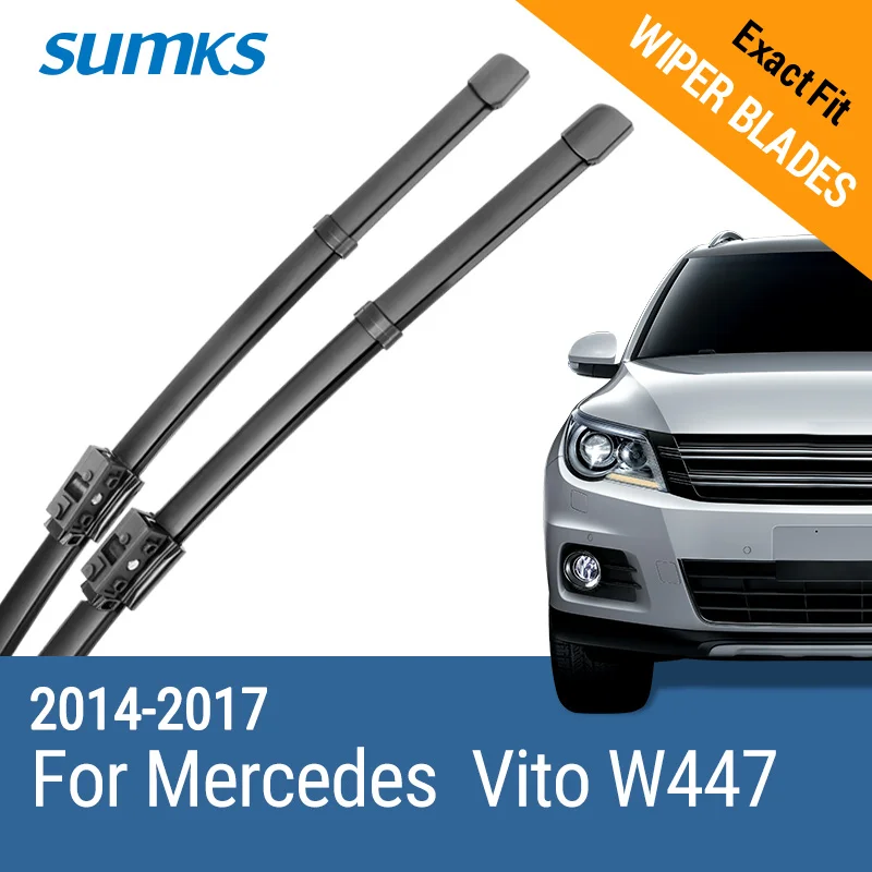 

SUMKS Wiper Blades for Mercedes Vito W447 28"&18" 2014 2015 2016 2017