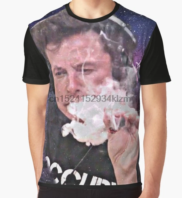 

All Over Print T-Shirt Men Funy tshirt Elon Musk Smoking Short Sleeve O-Neck Tops Tee women t shirt