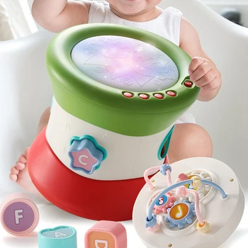 

Baby Musical Hand Beat Drum Children Early Education Toy Puzzle Beat Drum Bell Ring Developing Music Kids Toys Musica Instrument