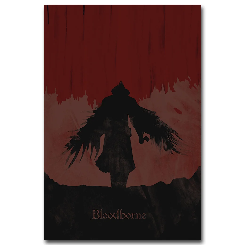 Bloodborne художественная шелковая ткань постер печать 13x20 24x36 дюймов Игра Охотник картина для гостиной украшения стен 006 - Цвет: Picture 4