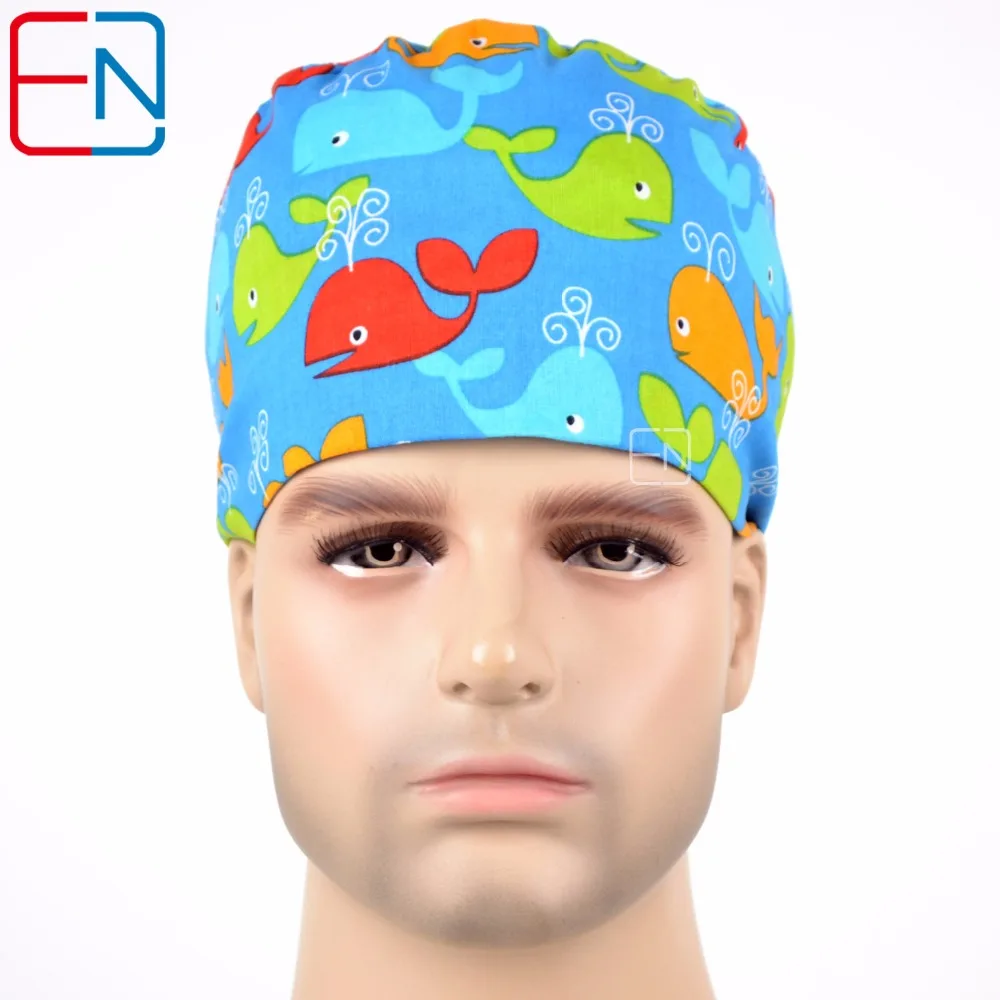 Hennar Mens Scrub Caps 2018 Nurse Medical Hospital 100 Cotton Scrub