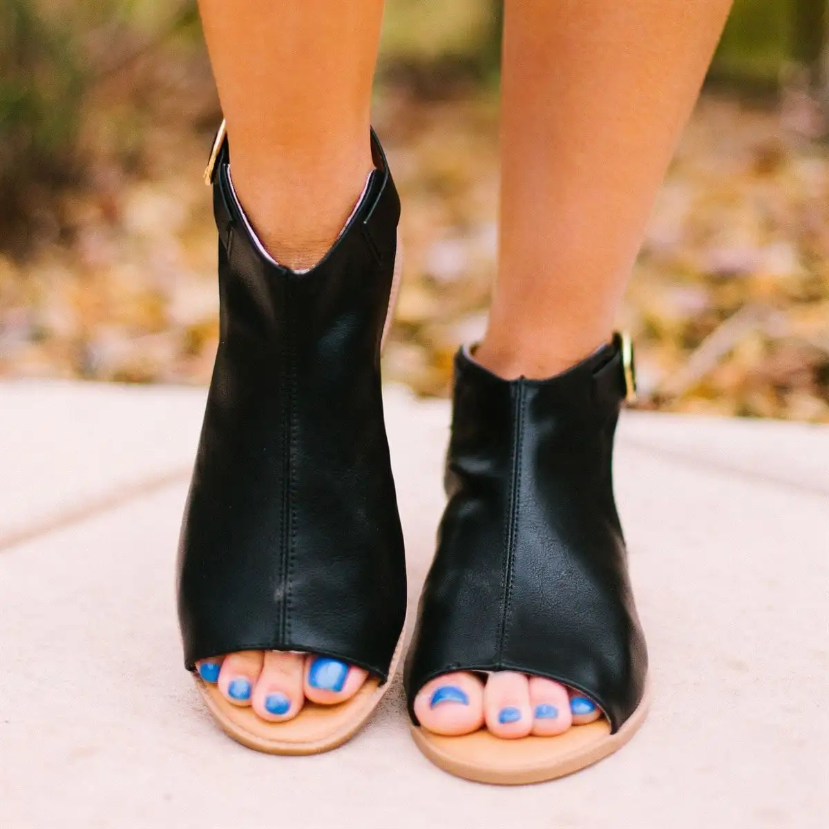 

SHUJIN 2019 Women Torridity New Simple Flat Mouth Sandals Solid Retro Size Plus 43 Casual Sandals