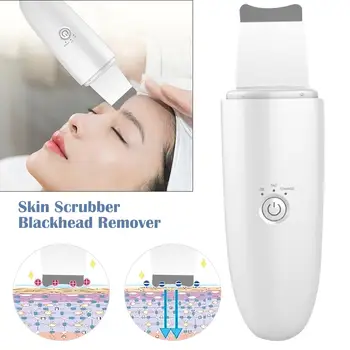 

Rechargeable Ultrasonic Face Skin Scrubber Face Cleaning Peeling Vibration Blackhead Removal Exfoliating Pore Cleaner Tools