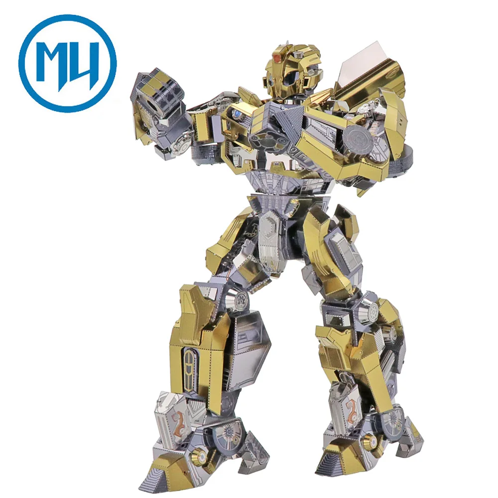 

MU Bumblebee 3D Metal Model Kits Join Moveable DIY Assemble Puzzle 3D Laser Cut Jigsaw Toys Gift YM-L036