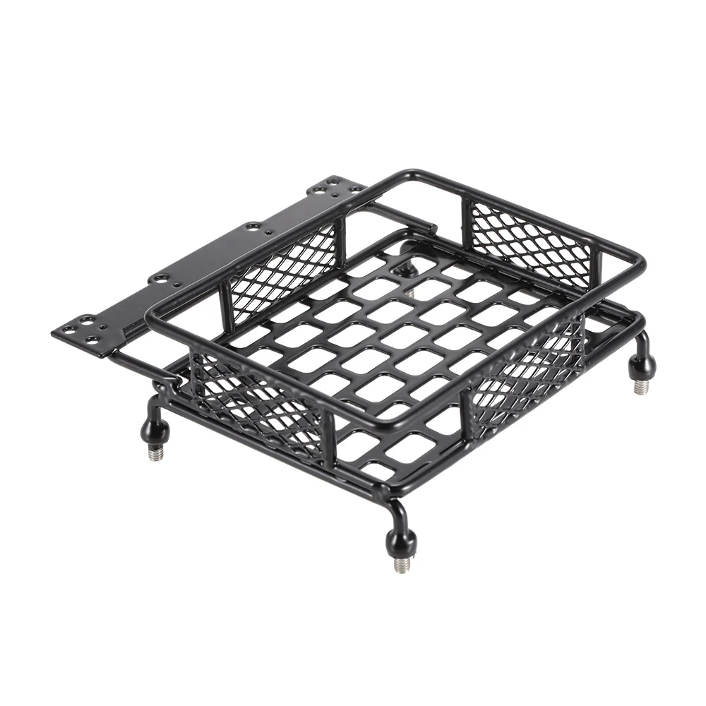 RC Rock Crawler Cars Roof Rack Luggage Carrier & LED Light Bar for RC Car 110 Truck TAMIYA CC01 CR01 AXIAL SCX10 RC4WD REDCAT (4)