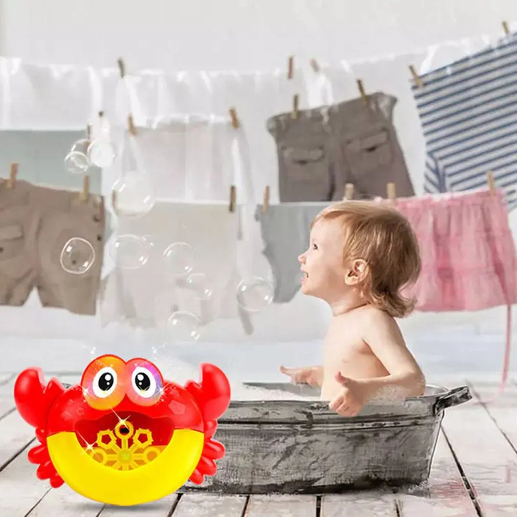Электрический в виде краба устройство для мыльных пузырей с песнями для малышей автоматический мультфильм детская Ванна смешная радость