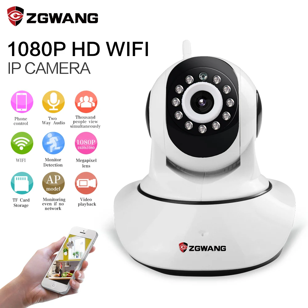 2017 New Wireless IP Camera 1080P CCTV Camera WiFi IP Camera Night Vision Security Camera with