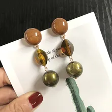 Дизайн разноцветные бусины полимерная серьга