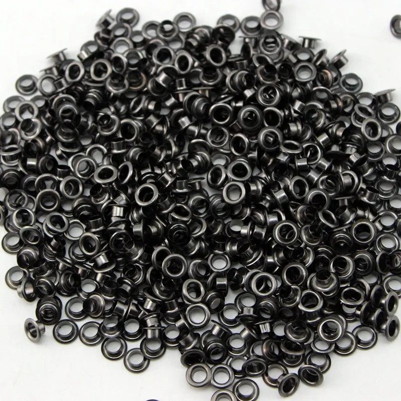 400 набор 4,5 мм медь черный никель выдувное Отверстие аксессуары металлические для одежды ушко