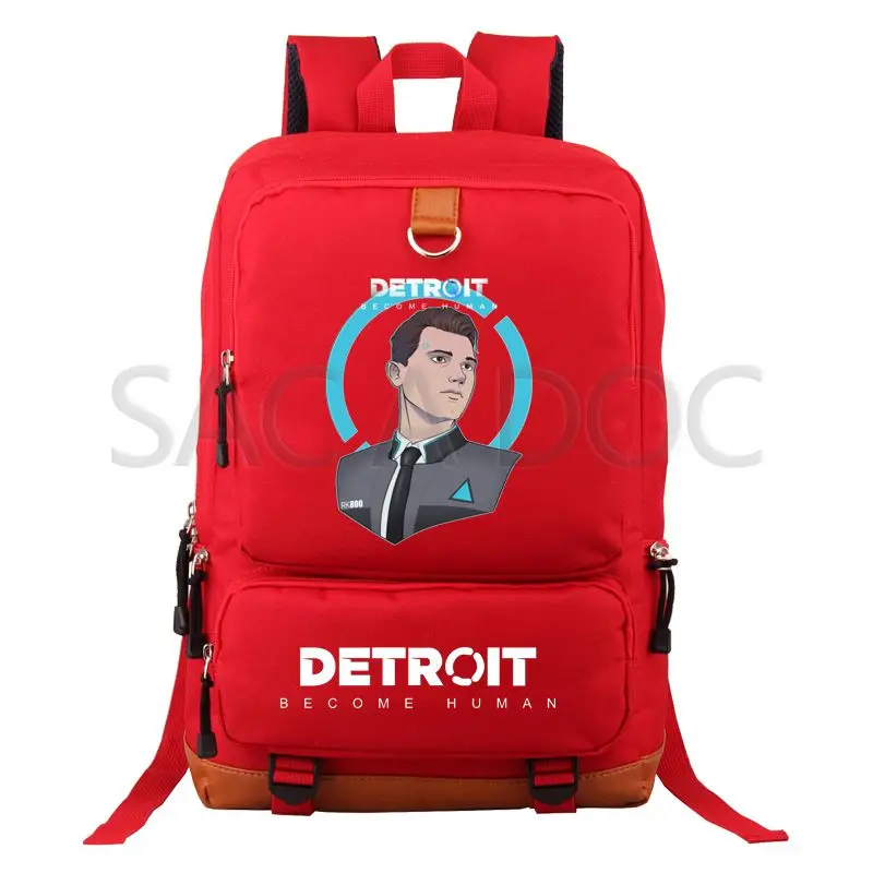 Detroit Become Human RK800 Backpack College Student School Bags for Teenage Girls Boys Laptop Backpack Cosplay Travel Rucksack