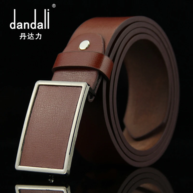 

Brand Belt Men 's Plate Buckle PU Belt Casual Retro Smooth Buckle Antique Jeans with Solid Color Free Shipping Black Blue White