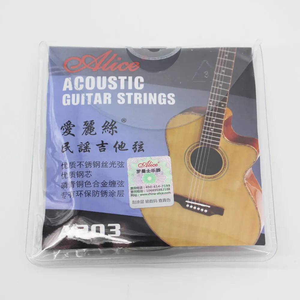 

1 set Alice A203 Steel Core Coated Copper Alloy Wound Super Light Acoustic Guitar Strings(.011/.052)