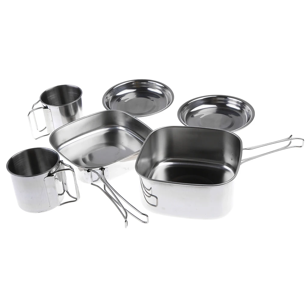 

High Quality Durable Outdoor Camping Backpacking Cooking Picnic BBQ Pot Pan Cookware Set 1-2 Person for Travel Accessories