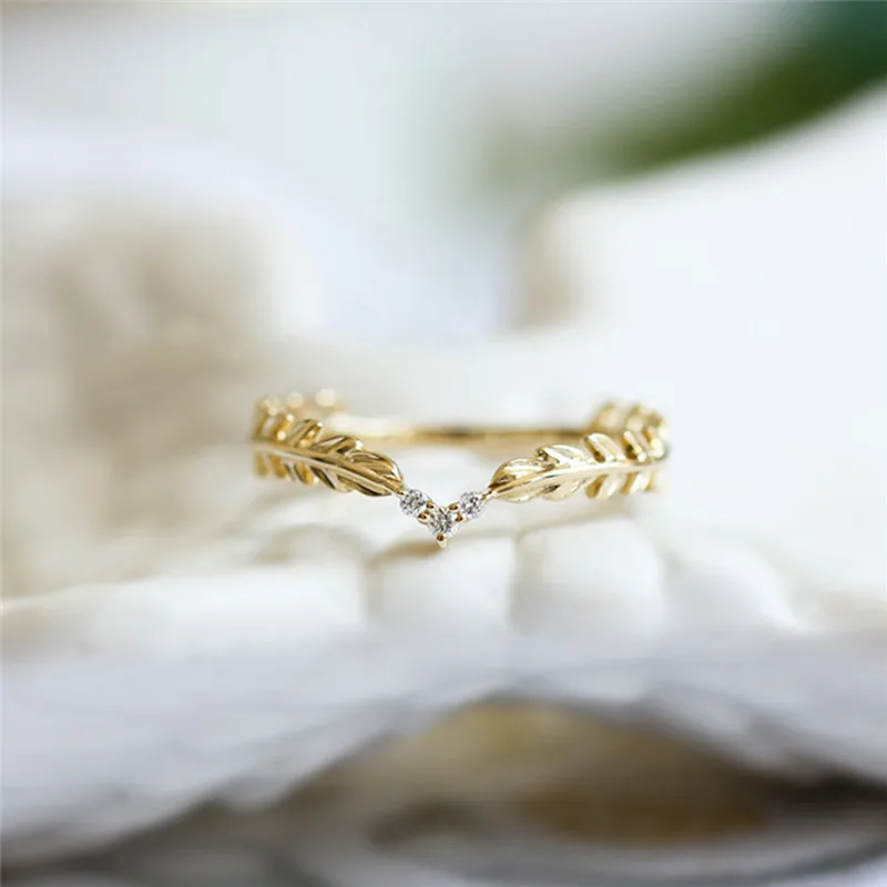 ROMAD пшеничные кольца, Золотое кольцо на палец для женщин, символ мира, вечерние кольца, Женские Ювелирные изделия с растениями, bijoux femme R3