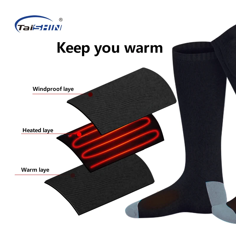 Носки с подогревом на батарейках, лучшие электрические носки на батарейках, теплые носки унисекс для ног, теплые носки с 3 тепловыми комплектами