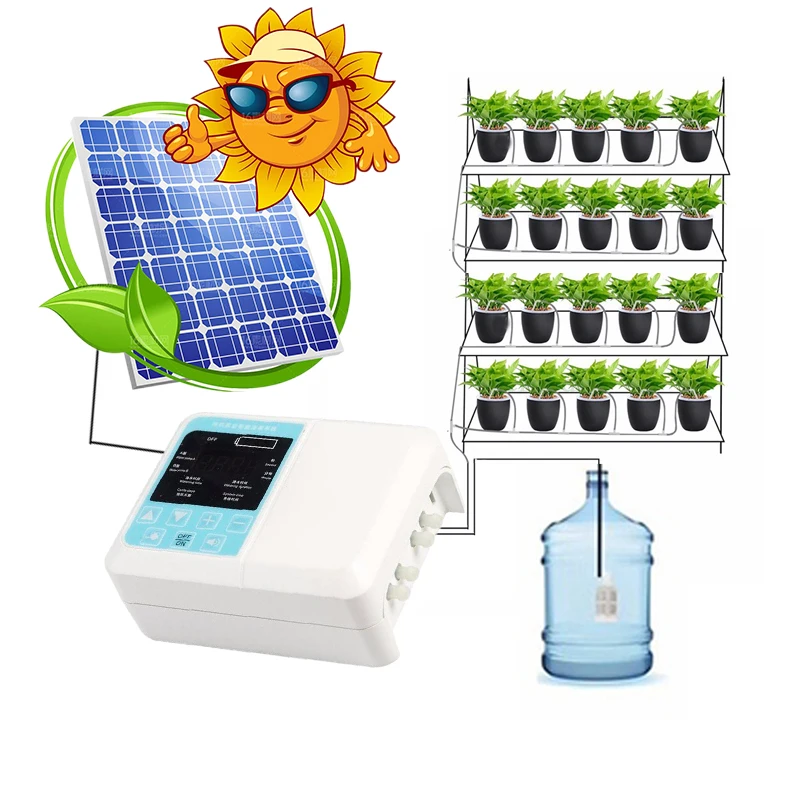 

Solar Energy Charging Intelligent Water Pump Timer Automatic Drip Watering Irrigation System Garden Automatic Watering Device 40
