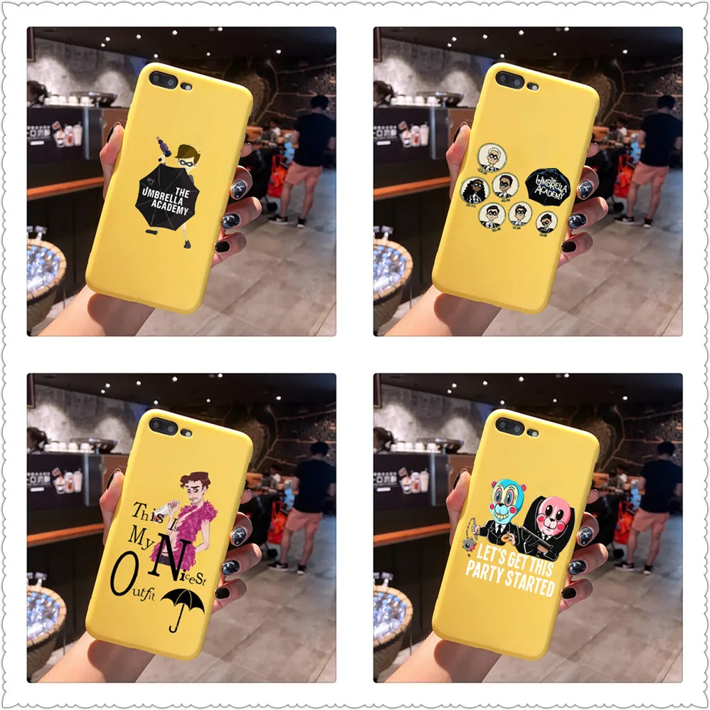 New TV The Umbrella Academy fashion Candy Color TPU Case phone For iphoneX 7 8 XS XR XSMAX Red Yellow purple White Cover