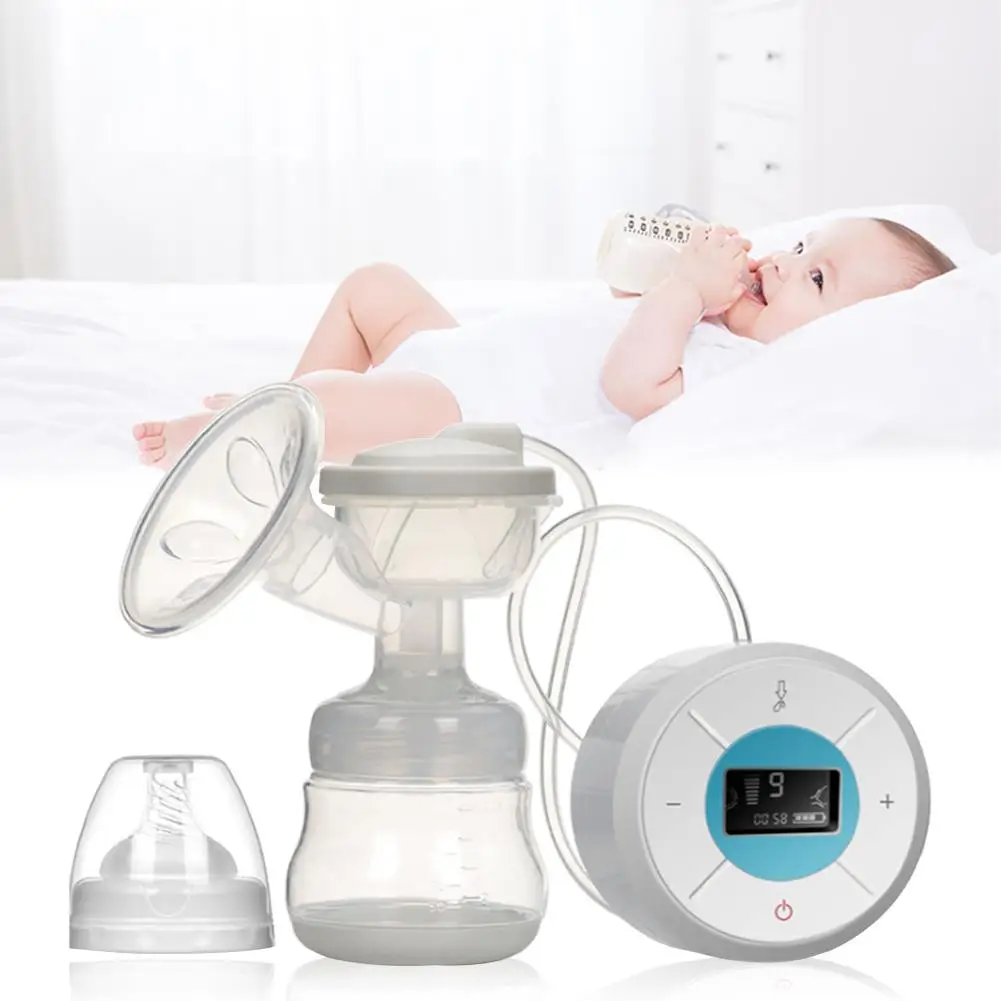 

Electric Breast Pump Intelligent Silent Automatic Milking Breast Pump With Battery Feeding 5 Adjustable Modes Manual Breast Pump