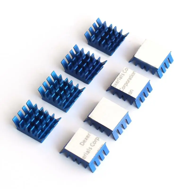 

12pcs Blue Aluminum Heatsink Adhesive Back Heat Sink Cooler 13*14*6mm For Memory RAM IC Chipset Cooling Mayitr Tool Parts