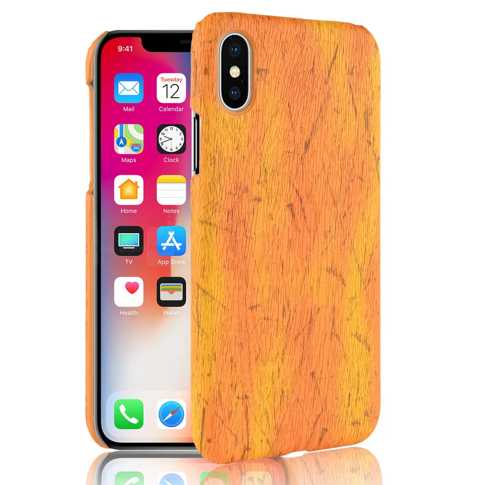 Woodern Retro Leather Case For iphone X Cover Litchi Skin Shockproof Hard Shell On Apple Phone Cases Fundas Bag |