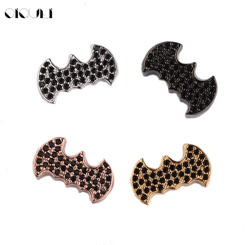 OIQUEI 1 шт. DIY ювелирные бусины Micro Pave CZ милые животные летучая мышь медные | Отзывы и видеообзор