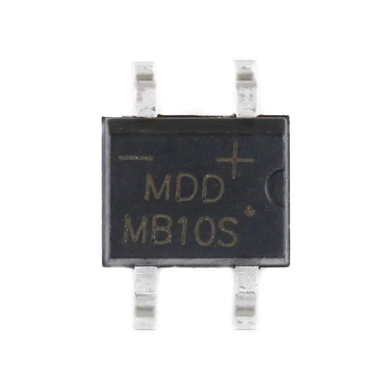 100 шт. SMD MB10S 0,5/0.8A 1000 в мостовой выпрямитель однофазный стеклянный пассивирующий выпрямительный мост