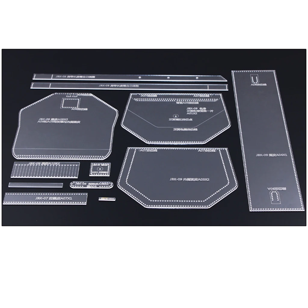 fityle 12Pcs/lot Clear Acrylic Shoulder Bag Crossbody Bag Pattern