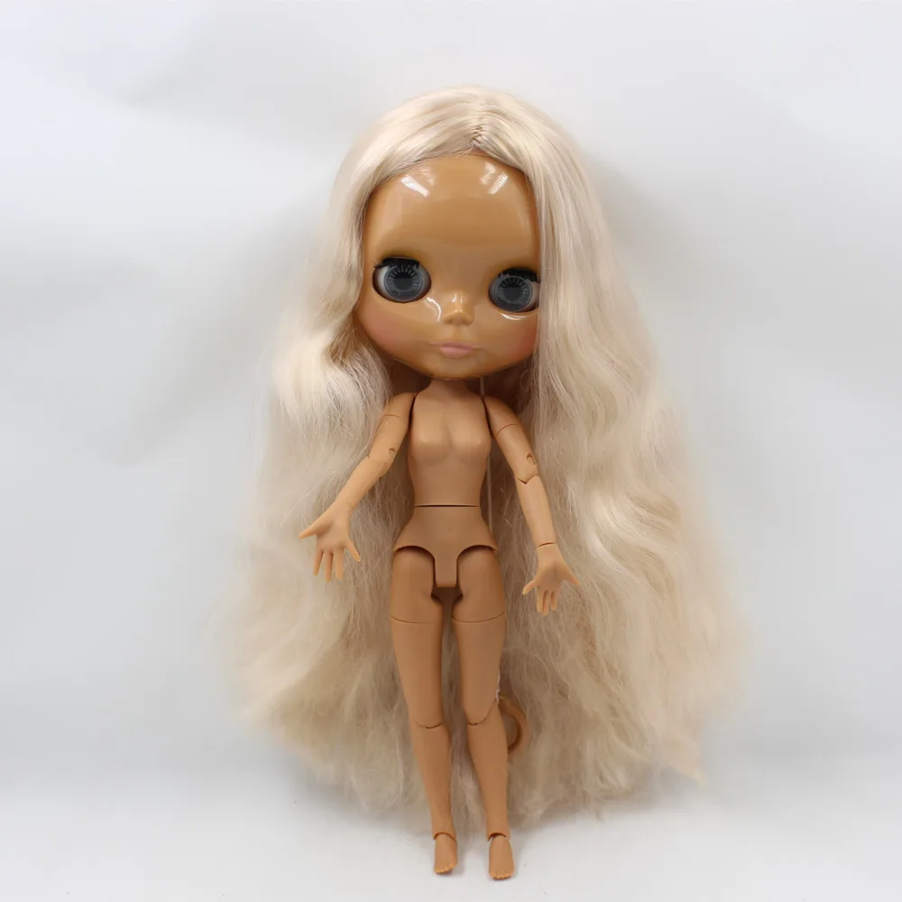 Fortune Days Nude Blyth Кукла № 3139 волосы шампанского без челки суставное тело шоколадная кожа фабрика Blyth - Цвет: like the picture