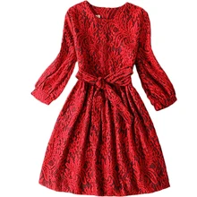 Girls dress Autumn winter new girl party dress Kids Lace princess dress Teen girls clothing dress