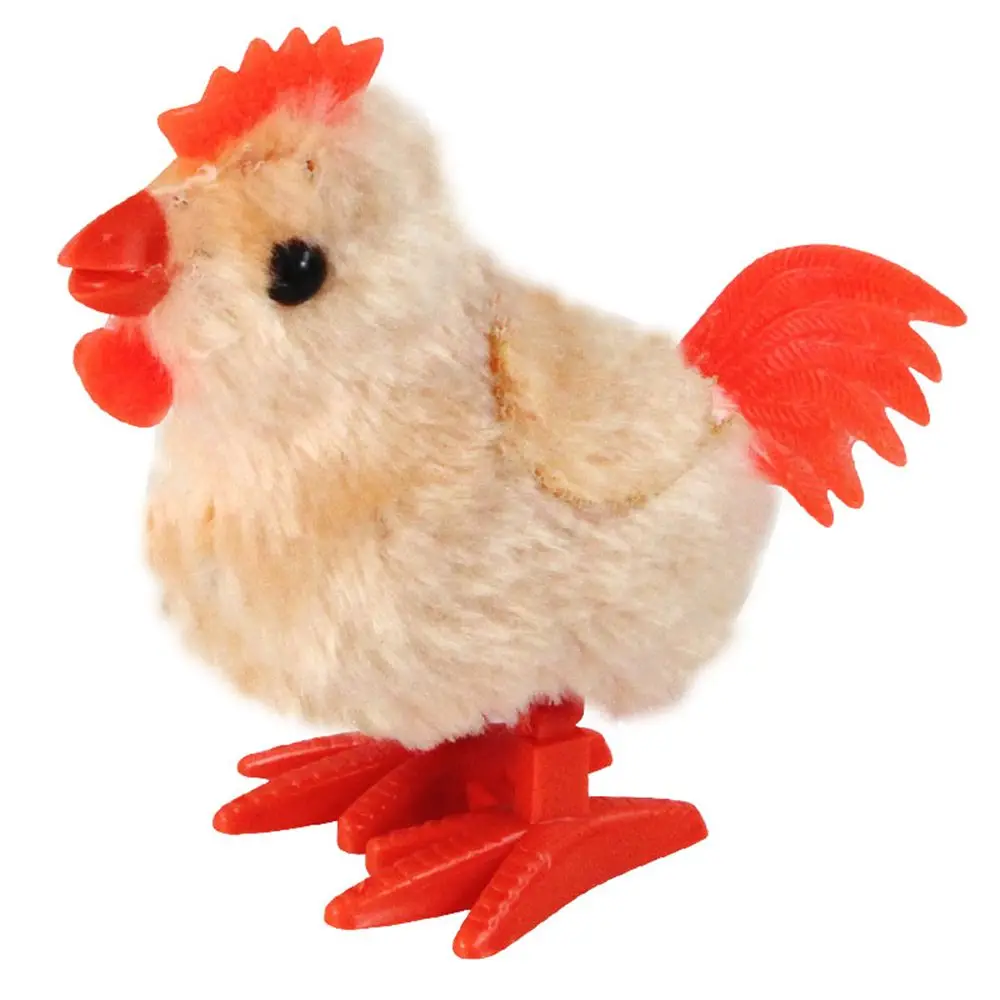 

1Pcs Creative Funny Lovely Simulation Plush Rooster 10cm Clockwork Toy Wind Up Walking Toy For Children Kids Gift