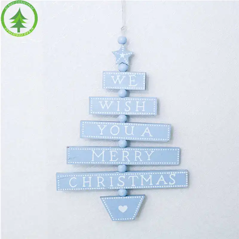 1PCS Merry Christmas Wooden Pendants Ornaments Kid Gift Xmas Tree Ornament Wood Crafts For Christmas Party Decoration #2o24#f (7)