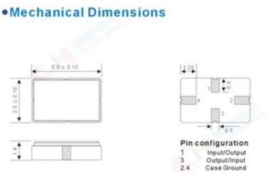 Бесплатная доставка через DHL/EMS 1000 шт./лот Новый R433A SMD5035 4 контактный 5*3 5 мм 433 92 м